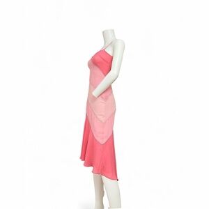 Betsey Johnson Pink Satin & Blush Layered Slip Dress